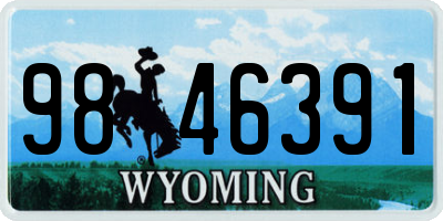 WY license plate 9846391