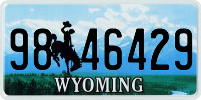 WY license plate 9846429