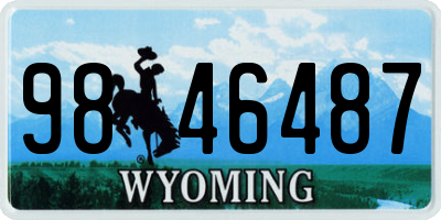 WY license plate 9846487