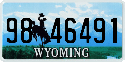 WY license plate 9846491