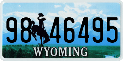 WY license plate 9846495