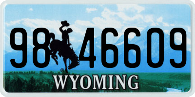 WY license plate 9846609