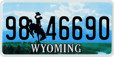 WY license plate 9846690