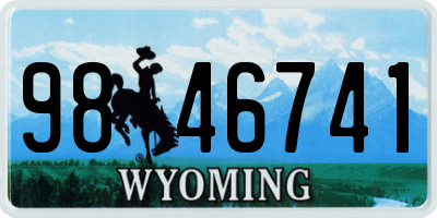 WY license plate 9846741