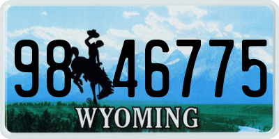 WY license plate 9846775