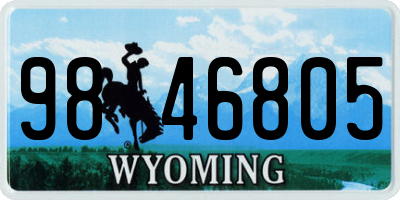 WY license plate 9846805