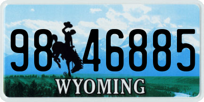 WY license plate 9846885