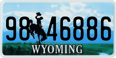 WY license plate 9846886