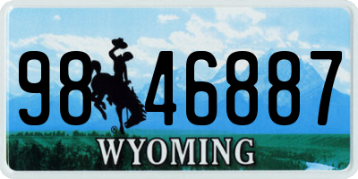 WY license plate 9846887