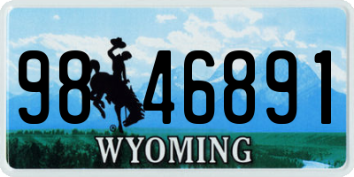 WY license plate 9846891
