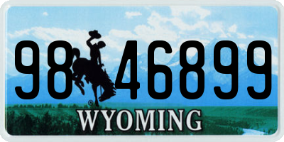 WY license plate 9846899