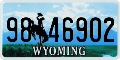 WY license plate 9846902