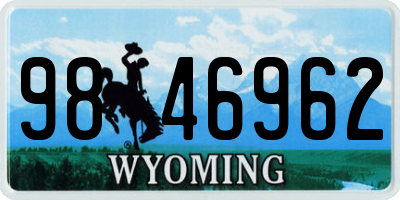 WY license plate 9846962