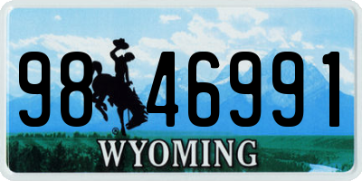 WY license plate 9846991