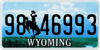 WY license plate 9846993