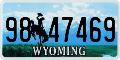 WY license plate 9847469