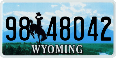 WY license plate 9848042
