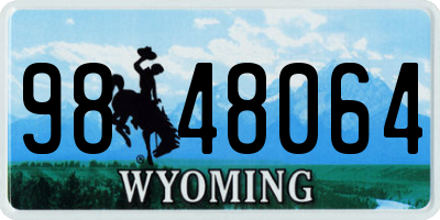 WY license plate 9848064