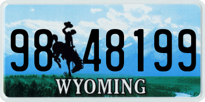 WY license plate 9848199