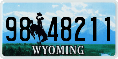 WY license plate 9848211