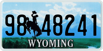 WY license plate 9848241