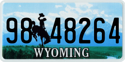 WY license plate 9848264