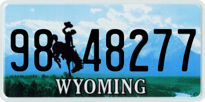 WY license plate 9848277