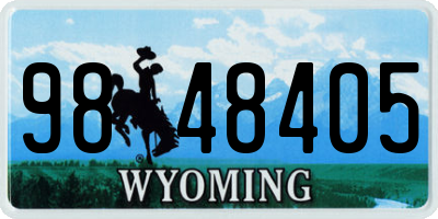 WY license plate 9848405