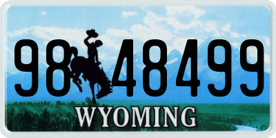 WY license plate 9848499