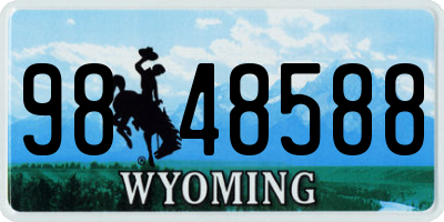 WY license plate 9848588