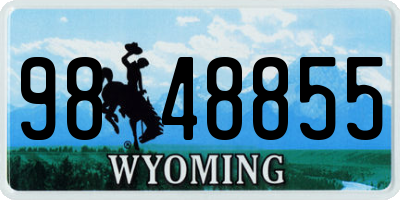 WY license plate 9848855