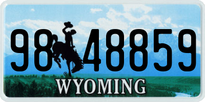 WY license plate 9848859