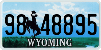 WY license plate 9848895