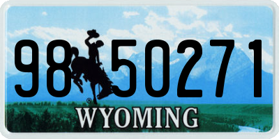 WY license plate 9850271