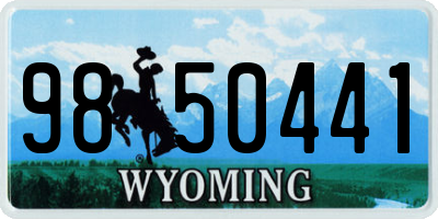 WY license plate 9850441