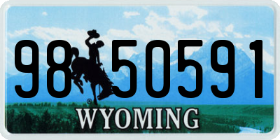 WY license plate 9850591