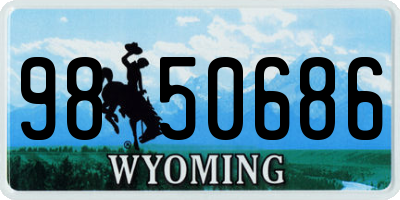 WY license plate 9850686