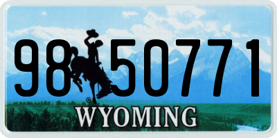 WY license plate 9850771