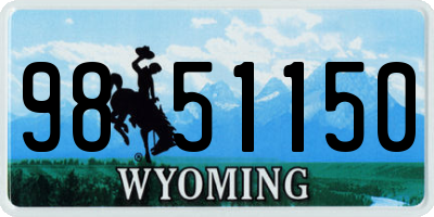 WY license plate 9851150
