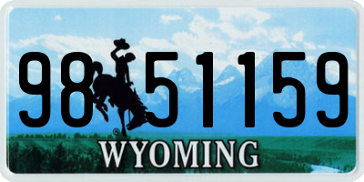 WY license plate 9851159