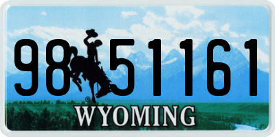 WY license plate 9851161