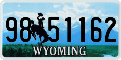WY license plate 9851162
