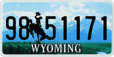 WY license plate 9851171