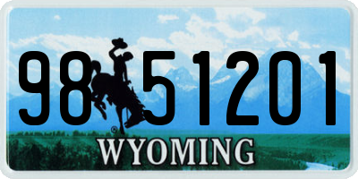 WY license plate 9851201