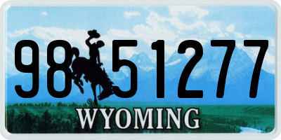 WY license plate 9851277