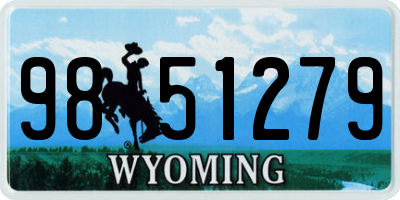 WY license plate 9851279