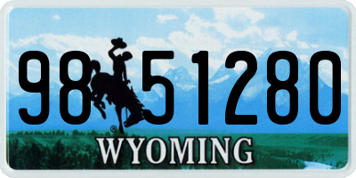 WY license plate 9851280