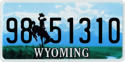 WY license plate 9851310
