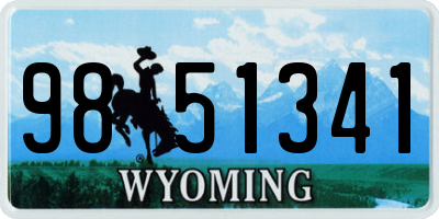 WY license plate 9851341