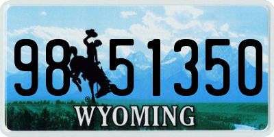 WY license plate 9851350